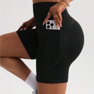 NWOT Black biker/workout shorts